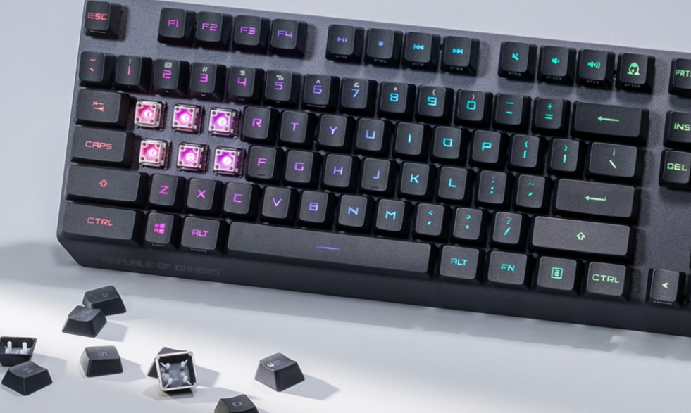 Клавиатура Gaming Asus ROG STRIX SCOPE, Механична, RX switches PBT ...