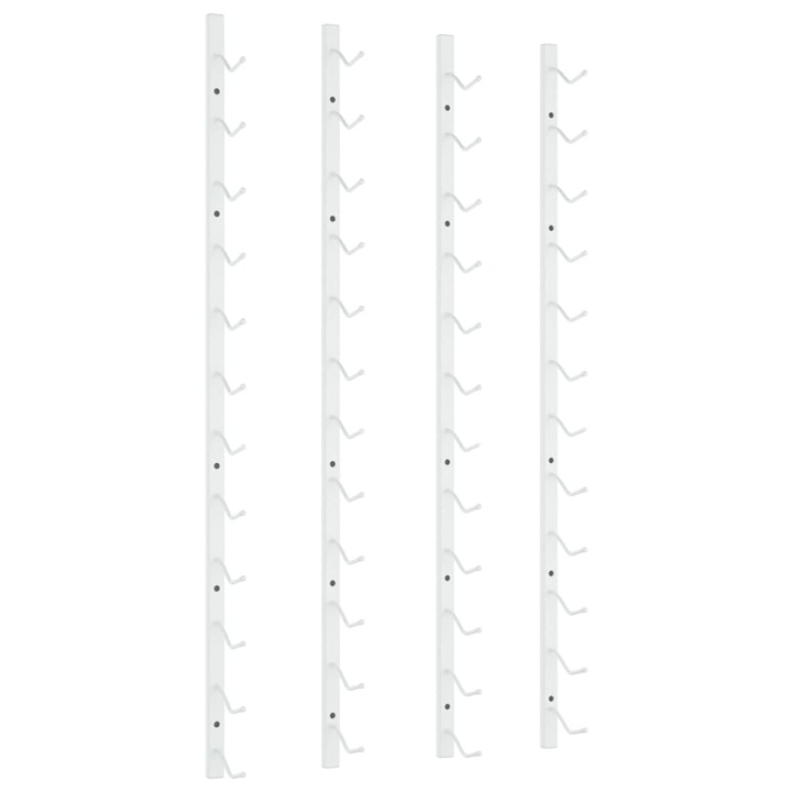 vidaXL 2 db fehér vas falra szerelhető bortartó állvány 12 palacknak 340881