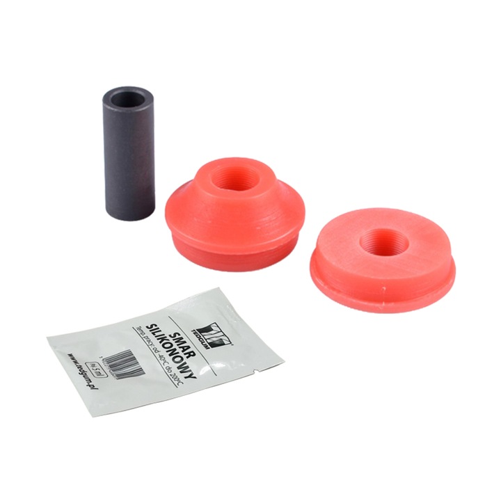 Bucsa punte spate pentru BMW Seria 1/3/X1, Tedgum, Poliuretan, Rosu/Gri