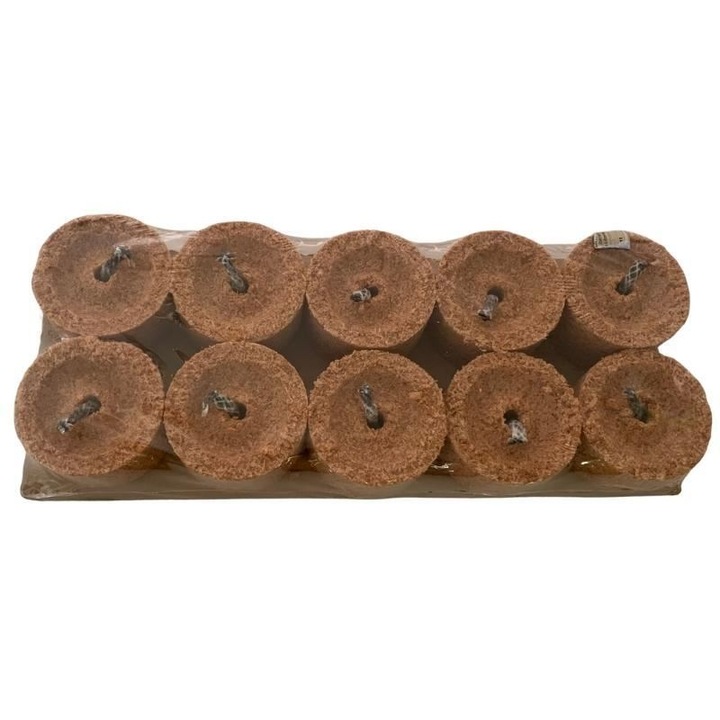 Set 10 Brichete din lemn presat Pe-Po, durata 15-20 minute