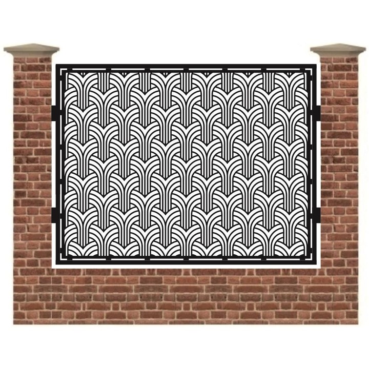 Panou de gard mare din tabla debitata cu plasma TOMIS 1500x1940 mm