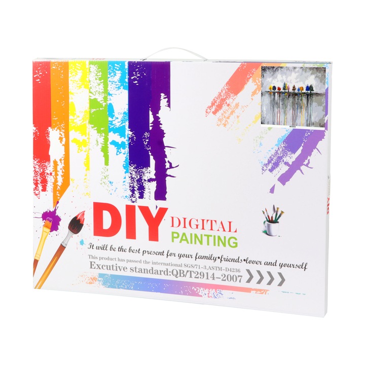 Set pictura pe numere, Foska, 40 x 50 cm, Multicolor