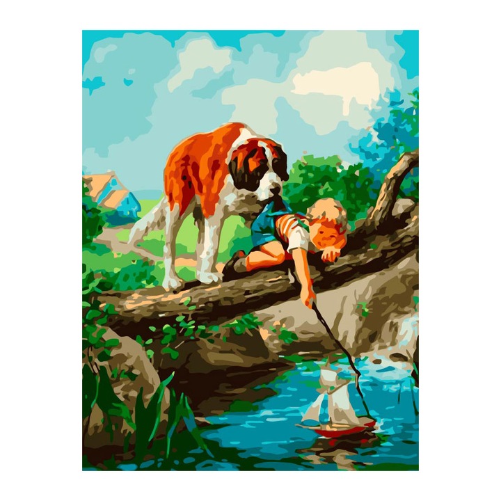 Kit de pictura dupa numar, Foska, Guardian, 40 x 50 cm