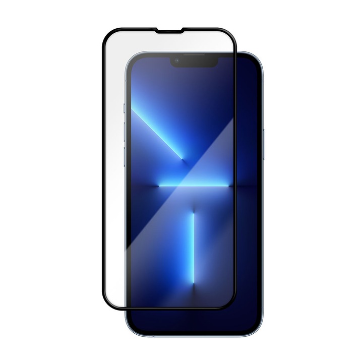 Folie de protectie tempered glass pentru iPhone 15 Pro full glue black