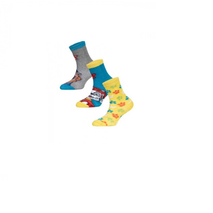 Комплект от 3 чифта чорапи за момче, многоцветни, Paw Patrol,, Многоцветен