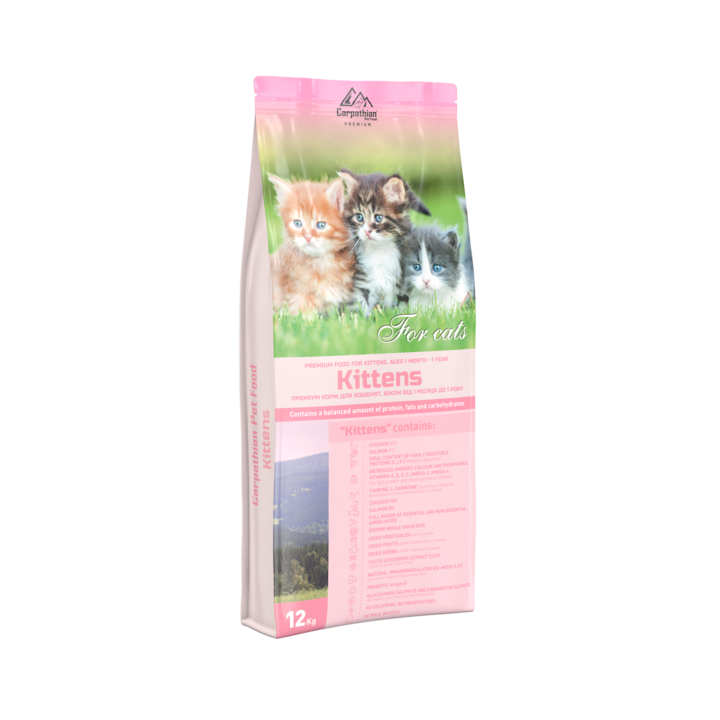 Hrana Carpathian Cat, Kitten, Pui si Somon, 12kg