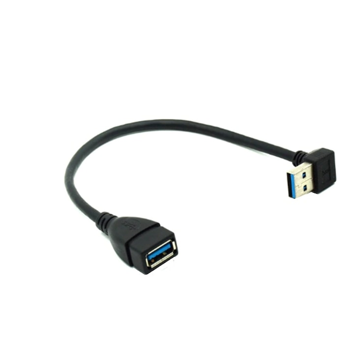 Adaptor cablu prelungitor usb 3.0 tata-mama la 90 de grade 20 cm In sus