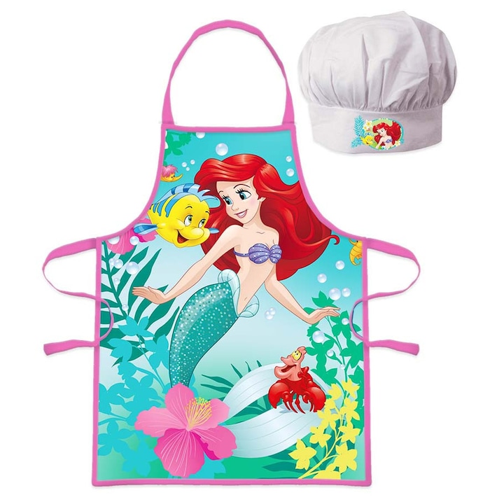 Set sort si boneta de bucatar Mica Sirena 52x42 cm Verde