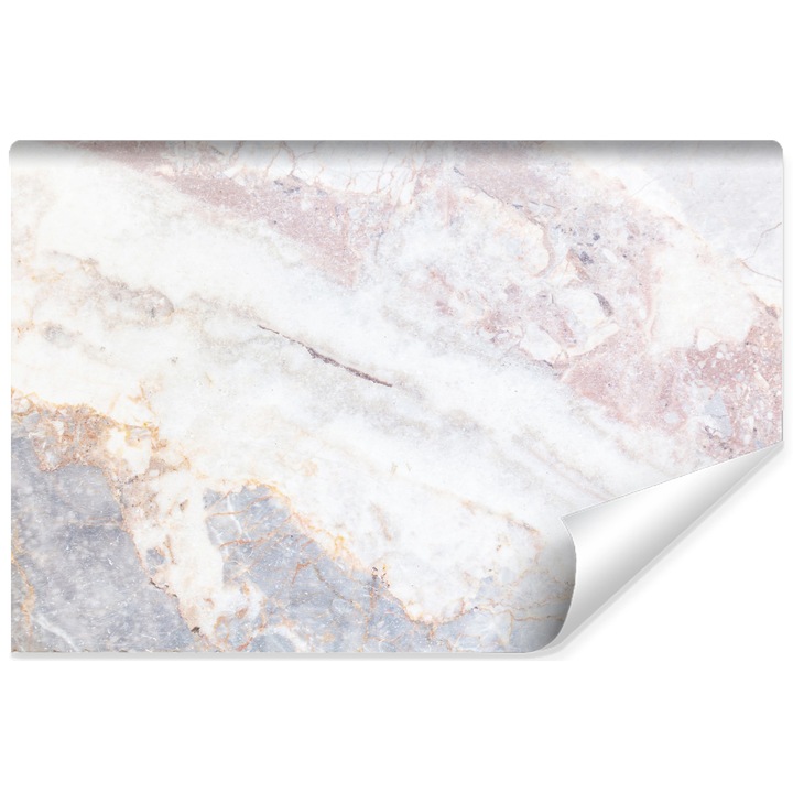 Fototapet pentru living desen colorat de marmura 270 x 180 cm Vlies, Decorarea peretelui, Efect de piatra