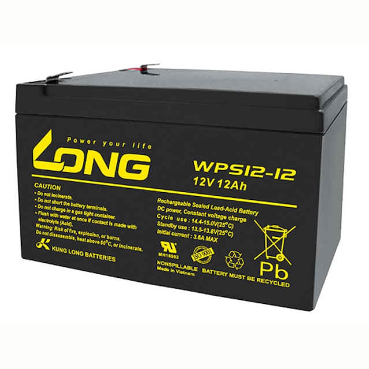 Baterie WPS12-12 LONG, 12V 12Ah pentru UPS