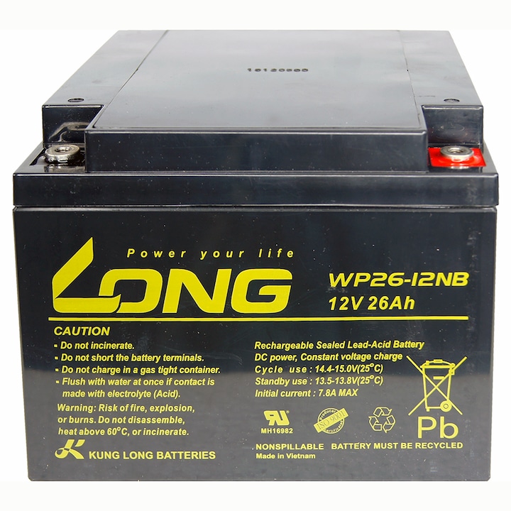 Baterie WP26-12NB LONG, 12V 26Ah pentru UPS