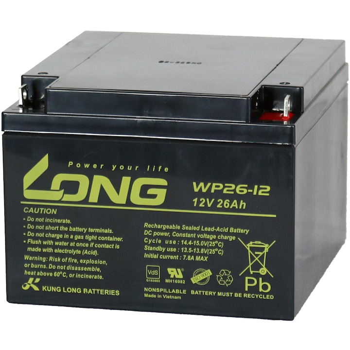 Baterie WP26-12 LONG, 12V 26Ah pentru UPS