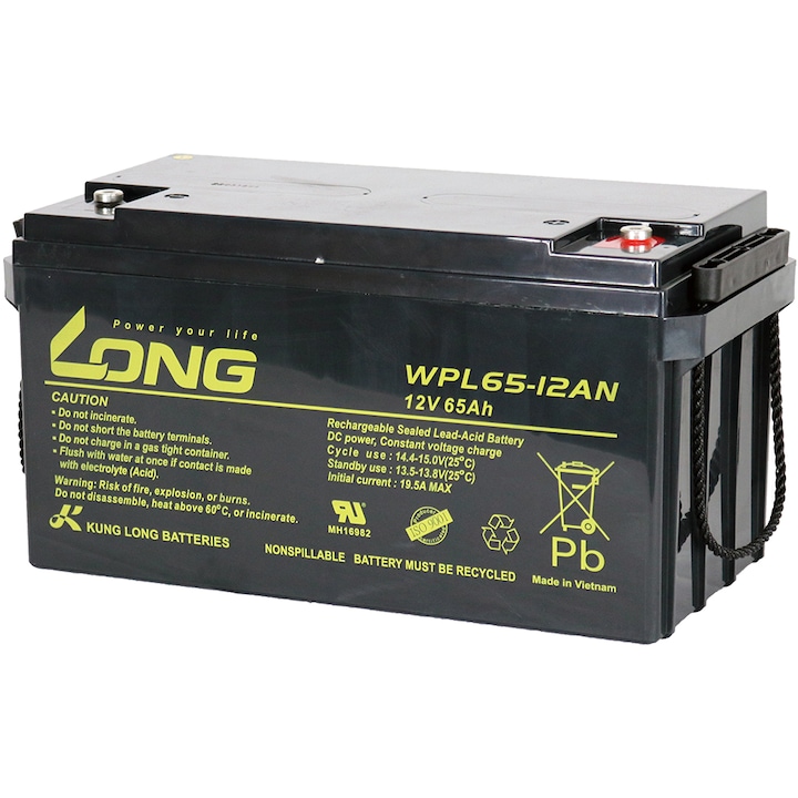 Baterie WPL65-12AN LONG, 12V 65Ah pentru UPS