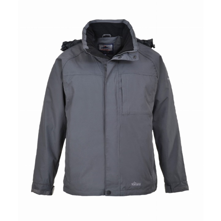 Jacheta de lucru, Portwest, Impermeabila, Nylon, Negru, Masura L