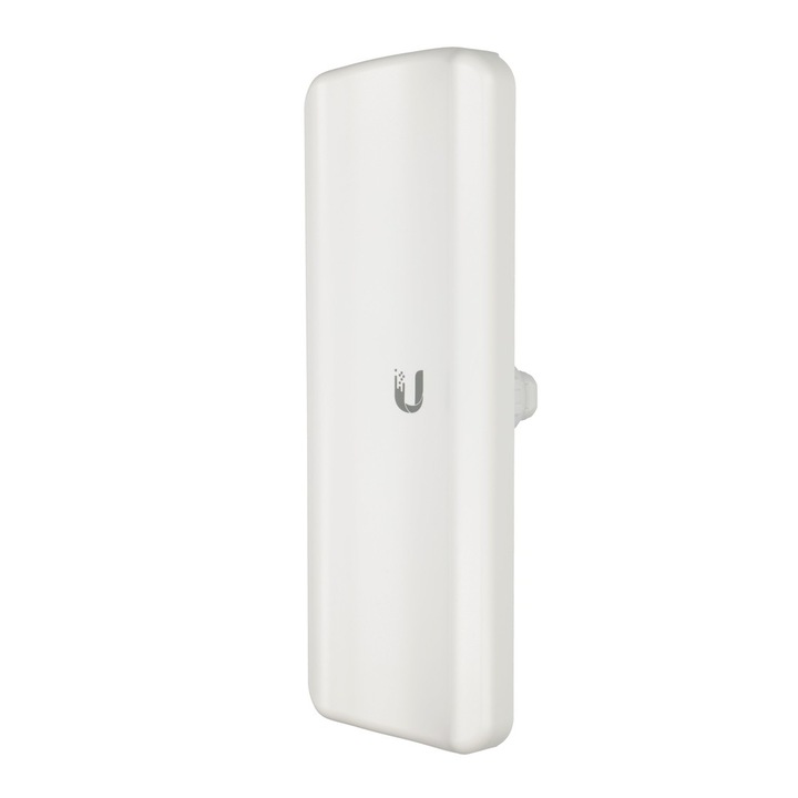 Dispozitiv client Ubiquiti LAP-GPS LiteAP GPS, dual-band 2,4GHz + 5GHz, 1x RJ45 1000Mb/s, castig 17dBi, unghi 90°, carcasa robusta pentru exterior, instalare rapida, ideal pentru conexiuni point-to-point wireless si sincronizare GPS