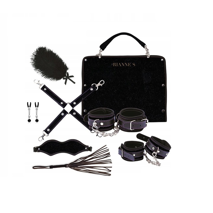 Set 7 accesorii BDSM, RS, Negru