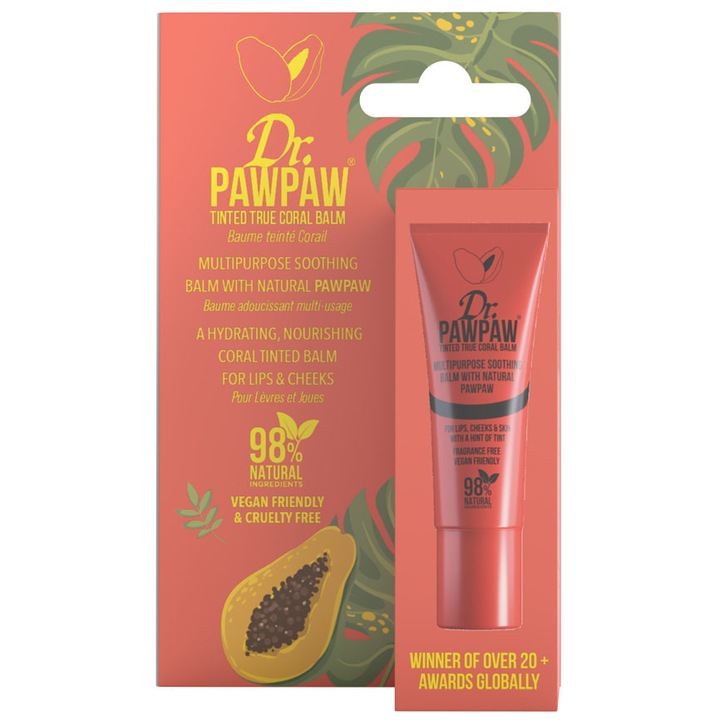 Балсам за устни Dr PawPaw True Coral, Веган , 10 мл
