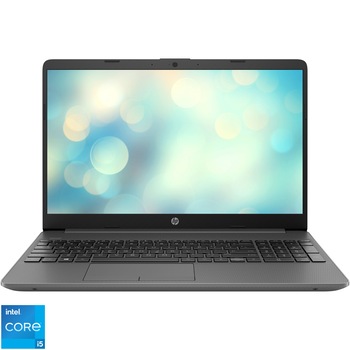 Laptop HP 15-dw4018nq cu procesor Intel Core i5-1235U pana la 4.40 GHz, 15.6 FHD, 8GB DDR4, 512GB PCIe SSD, NVIDIA GEFORCE MX550 2GB, FreeDOS, Chalkboard Gray