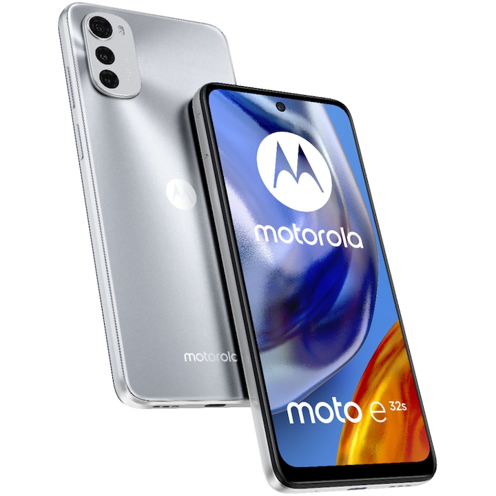 Motorola Moto E32s Mobiltelefon, Dual SIM, 64GB, 4GB RAM, 4G, Misty Silver