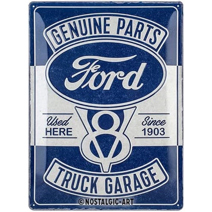Placa metalica Ford V8 Truck Garage Special Edition 30x40cm