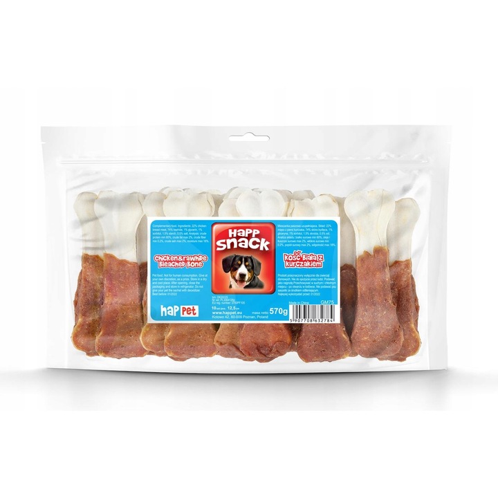 Recompense pentru caini Happet, Pui, 570g