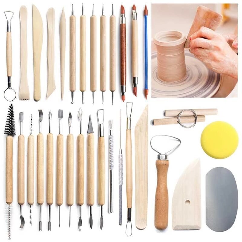 11/21/25/61 Pcs Polymer Clay Tools Clay Sculpting Kit Sculpture Wax Carving  Woode Pottery Ceramic Shapers Modeling Carved Tool