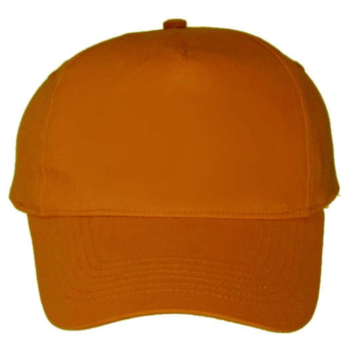 Sapca de baseball, Artmas, Poliester/Bumbac, Cozoroc curbat, 54-60 cm, Portocaliu