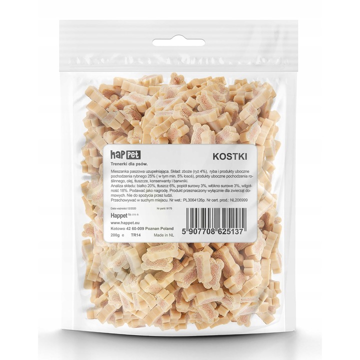 Happet kutyacsemege, lazac/zöldség, 200g