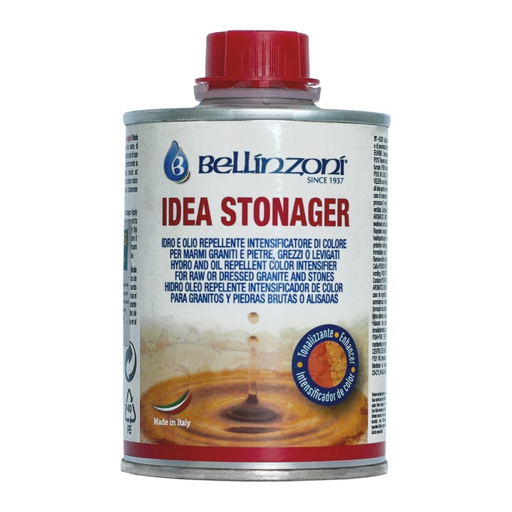Защитна хидроизолация за камък Bellinzoni Idea Stonager, 250 мл, сатениран мокър ефект