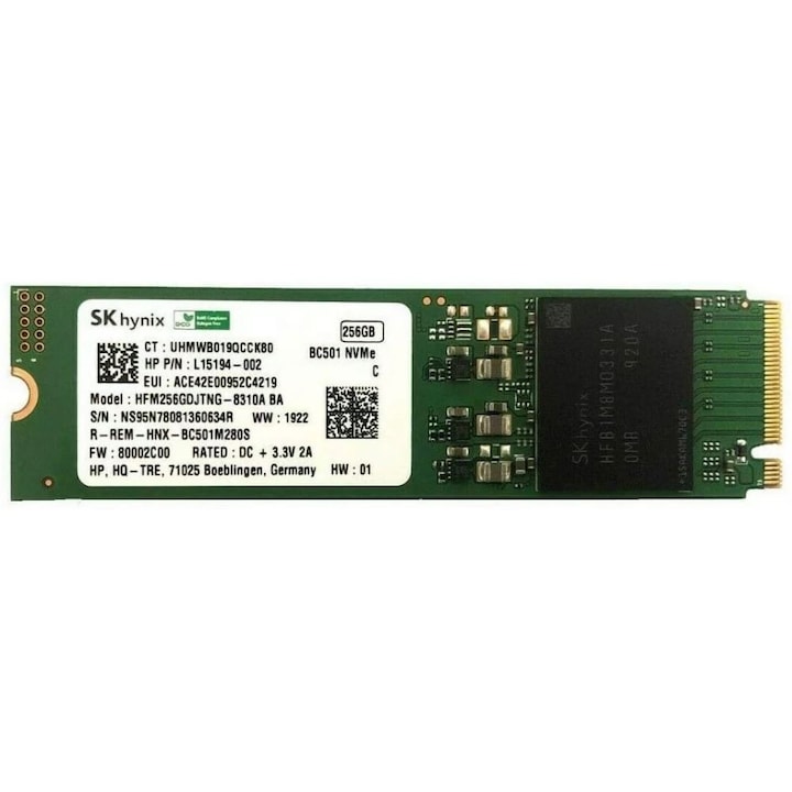 256GB Hynix SSD M.2 BC501 meghajtó (HFM256GDJTNG-8310A) (HFM256GDJTNG-8310A)