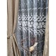 MASTEL szett 2 db sötétítő függöny, 2x200x260cm, bézs, hímzett függönnyel, 600x260cm, elefántcsont BR6 modell rejanceval készült