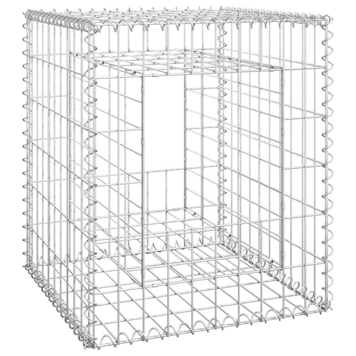 Stalp cos gabion vidaXL, 50x50x60 cm, fier 6.7 kg 151266
