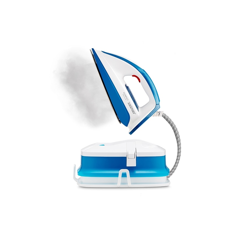 Statie de calcat Zelmer ZIS8400 Xcompact, 2400W, 1.6L, 8 bari, alb/albastru