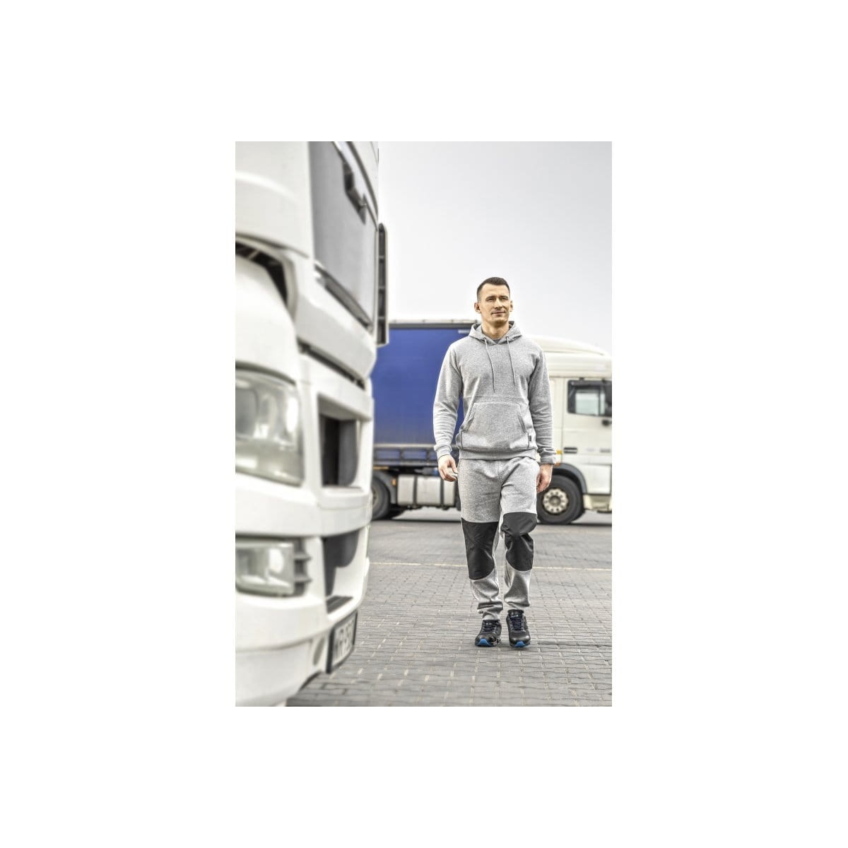 Högert Technik Kalmit Pantalone Da Lavoro Uomo – 100% Cotone – Grigio Chiaro Con Rinforzi Oxford 300D - 2