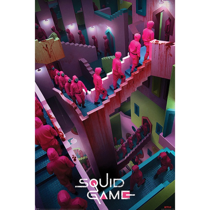 Poster - Squid Game - Crazy Stairs, Roz, 61 x 91.5 cm