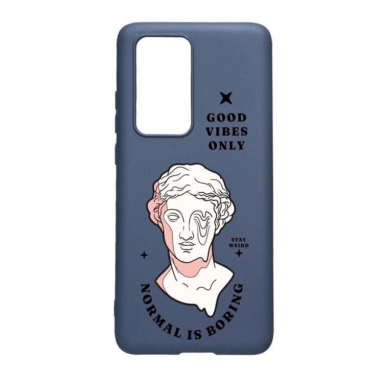 Силиконов калъф Unique за Huawei P Smart 2021, Normal Is Boring, Alaskan Blue AB 911