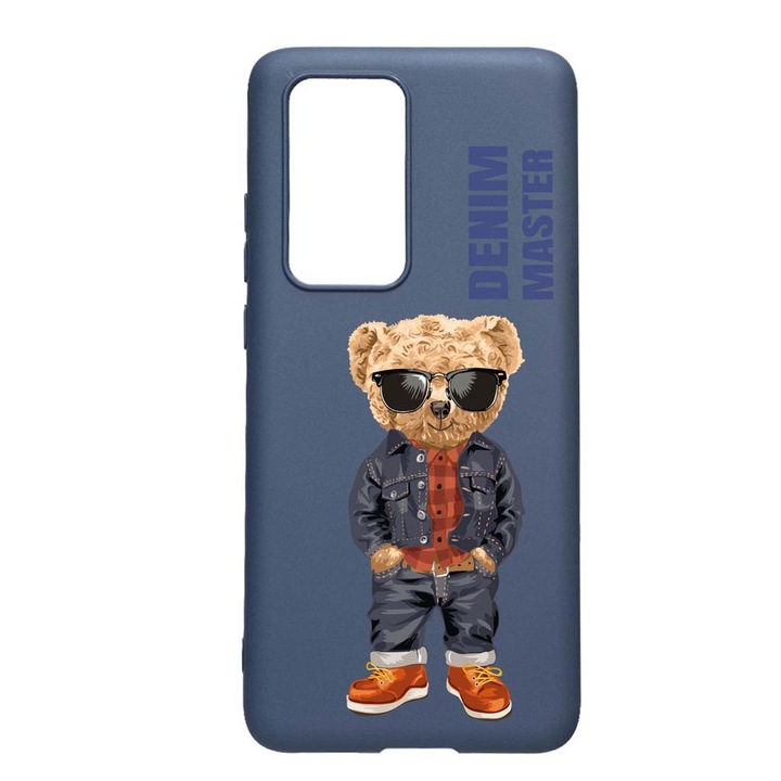 Силиконов калъф Unique за Huawei P Smart 2021, Denim Master - Teddy Bear, Alaskan Blue AB 927
