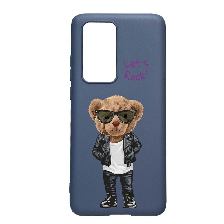 Силиконов калъф Unique за Huawei P Smart 2021, Let's Rock - Teddy Bear, Alaskan Blue AB 929