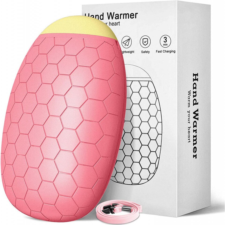 Incalzitor pentru maini T98, aluminiu/plastic, roz, 14,4 x 9,5 cm - eMAG.ro