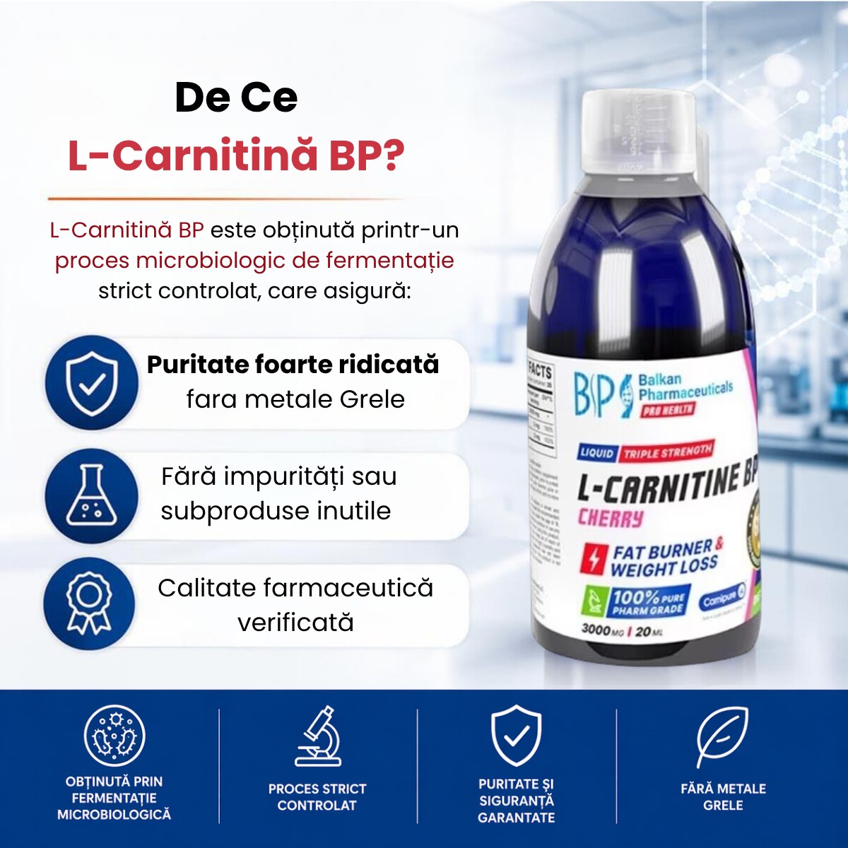 l carnitine bp Supliment alimentar L-Carnitina BP Balkan Pharmaceuticals 500 ml, L-Carnitine  L-Tartrate, sustine arderea grasimilor, metabolism energetic, energie  pentru antrenamente, reducerea oboselii, vitamine B1 si B6, suc natural  visina