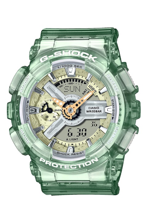 Casio, Овален часовник със смесен дисплей, Зелен