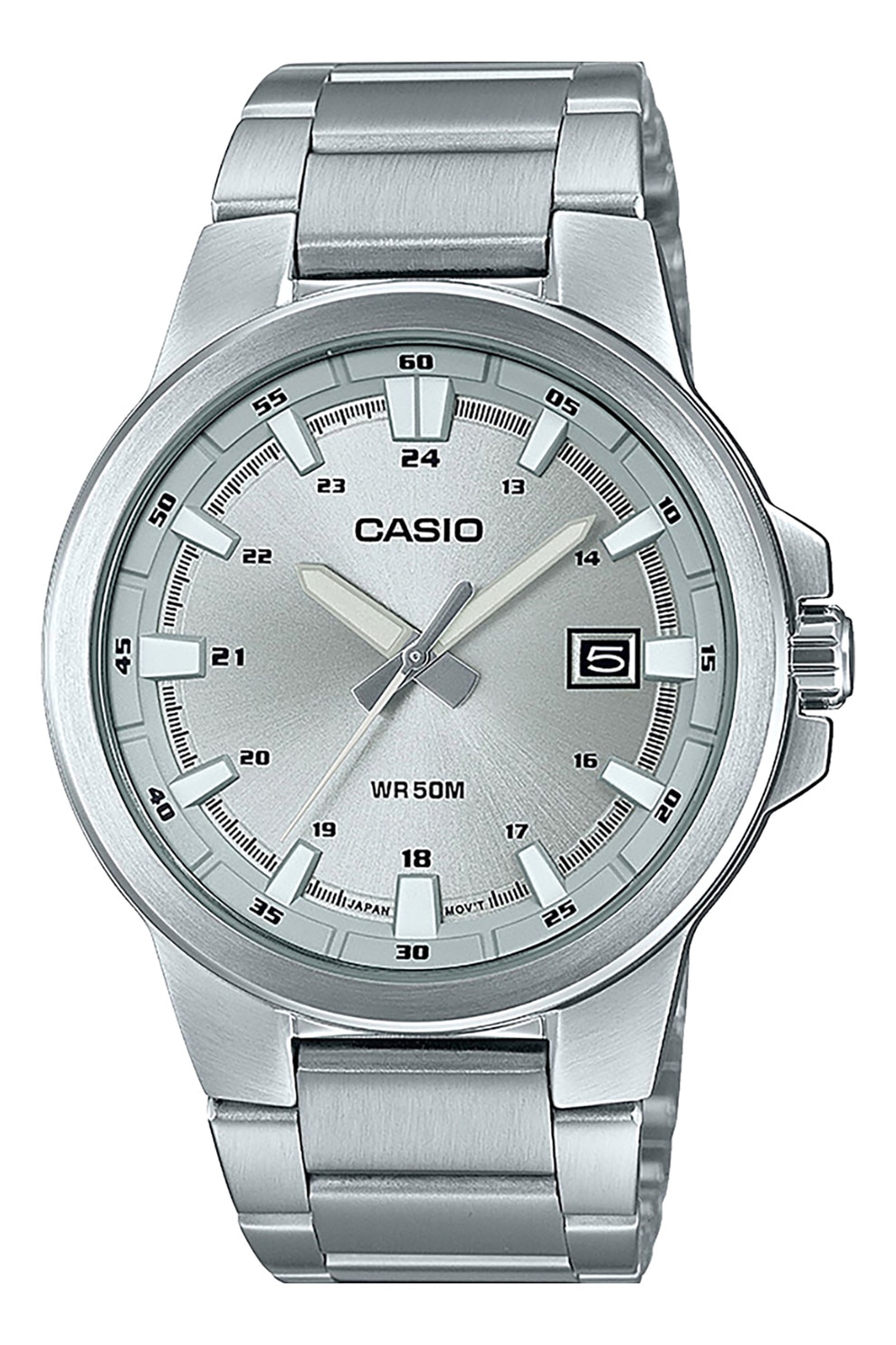 Casio, Часовник от неръждаема стомана, Сребрист - eMAG.bg