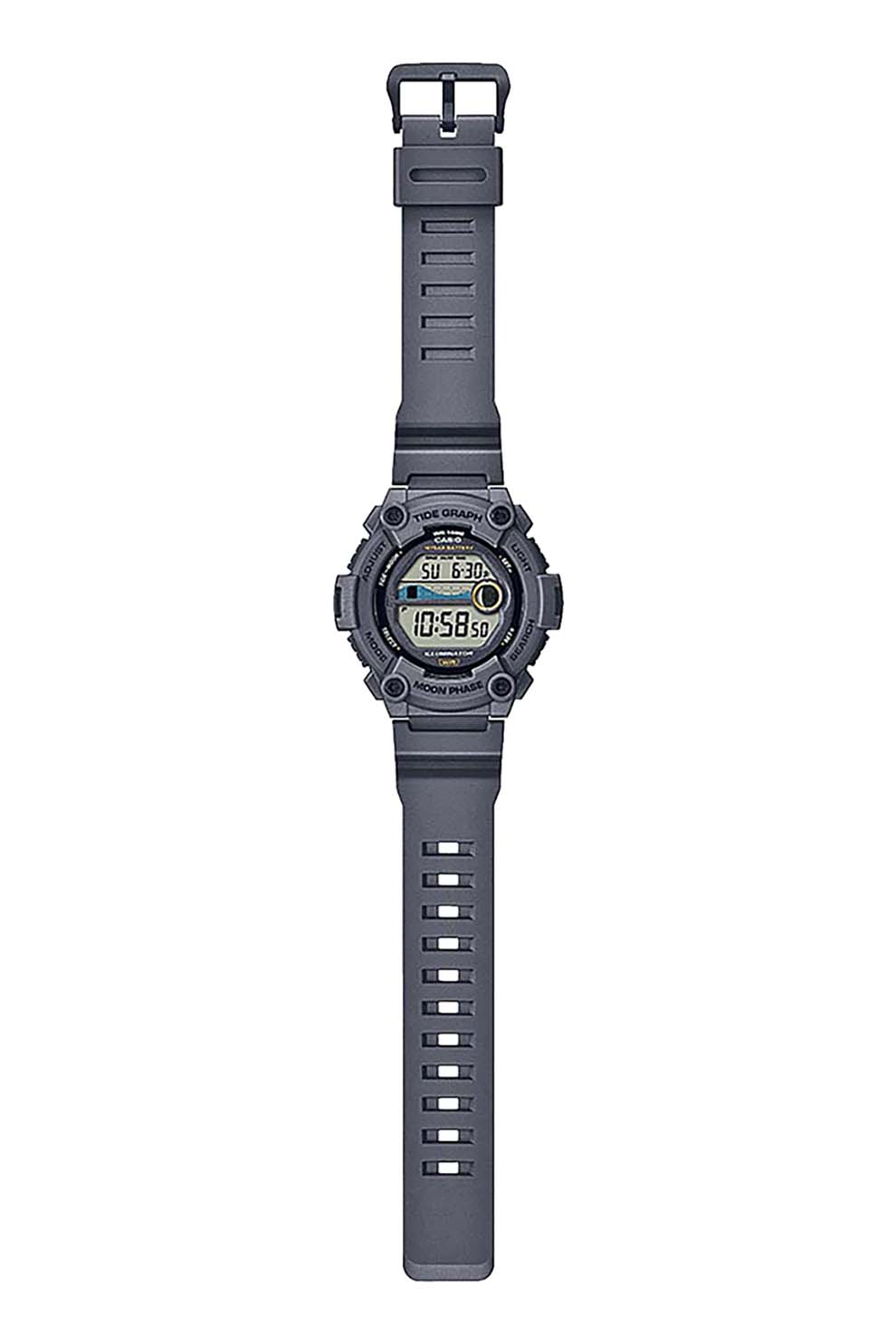 Casio, Дигитален часовник с пластмасова каишка, Антрацит - eMAG.bg