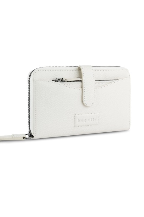 Дамски портфейл Bugatti, серия Elsa, 494626, естествена кожа, бял