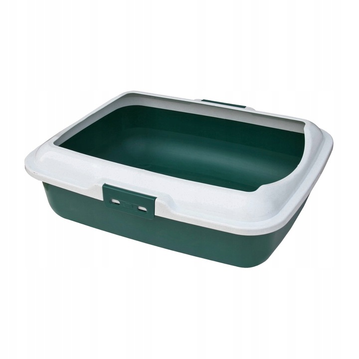 Macskaalom doboz, Happet, műanyag, 50 x 40 x 16 cm, zöld/fehér