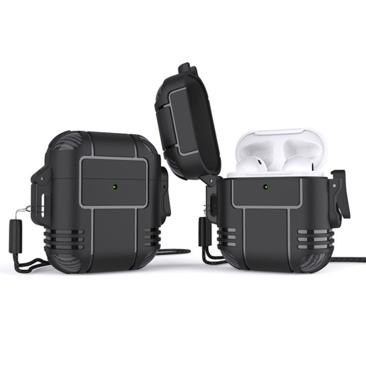 Husa casti wireless, Silicon, Compatibila cu Airpods 1/2, Multicolor