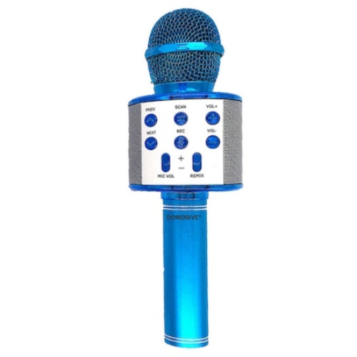 Microfon karaoke, fara fir cu lumini Q009 albastru, Regal trade