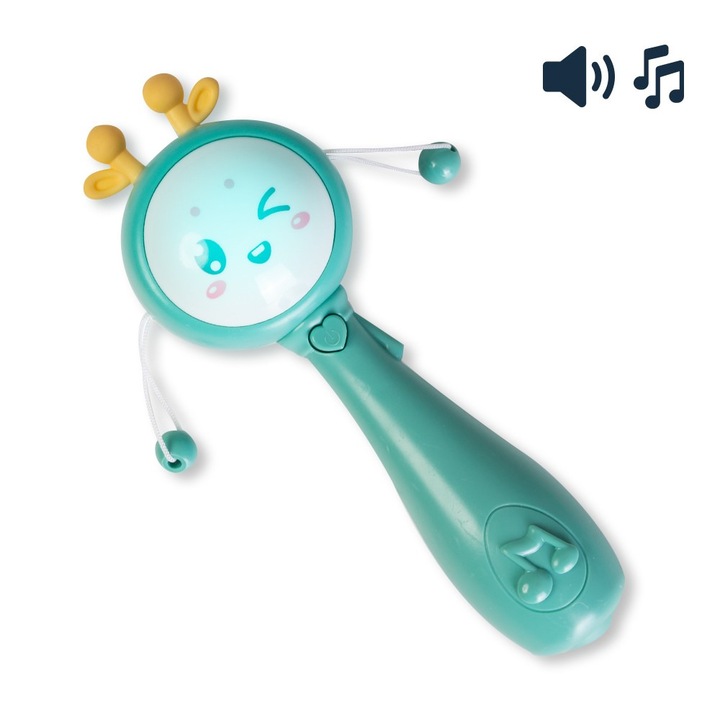 Baba csörgő hangokkal és zöld fényekkel