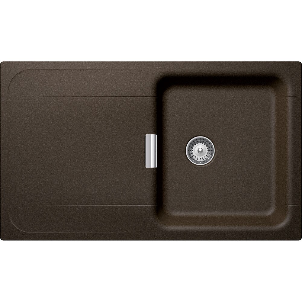 Chiuveta granit Schock Wembley D-100 Bronze 860 x 510 mm, adancime cuva 200 mm, reversibila, montare pe blat