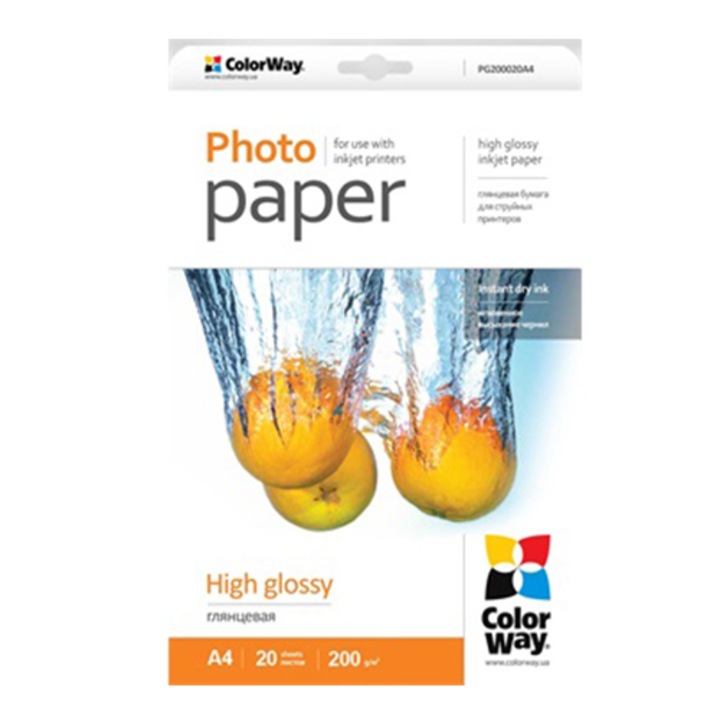 Hartie foto, COLORWAY, 200 g/m2, A4, 20 pagini